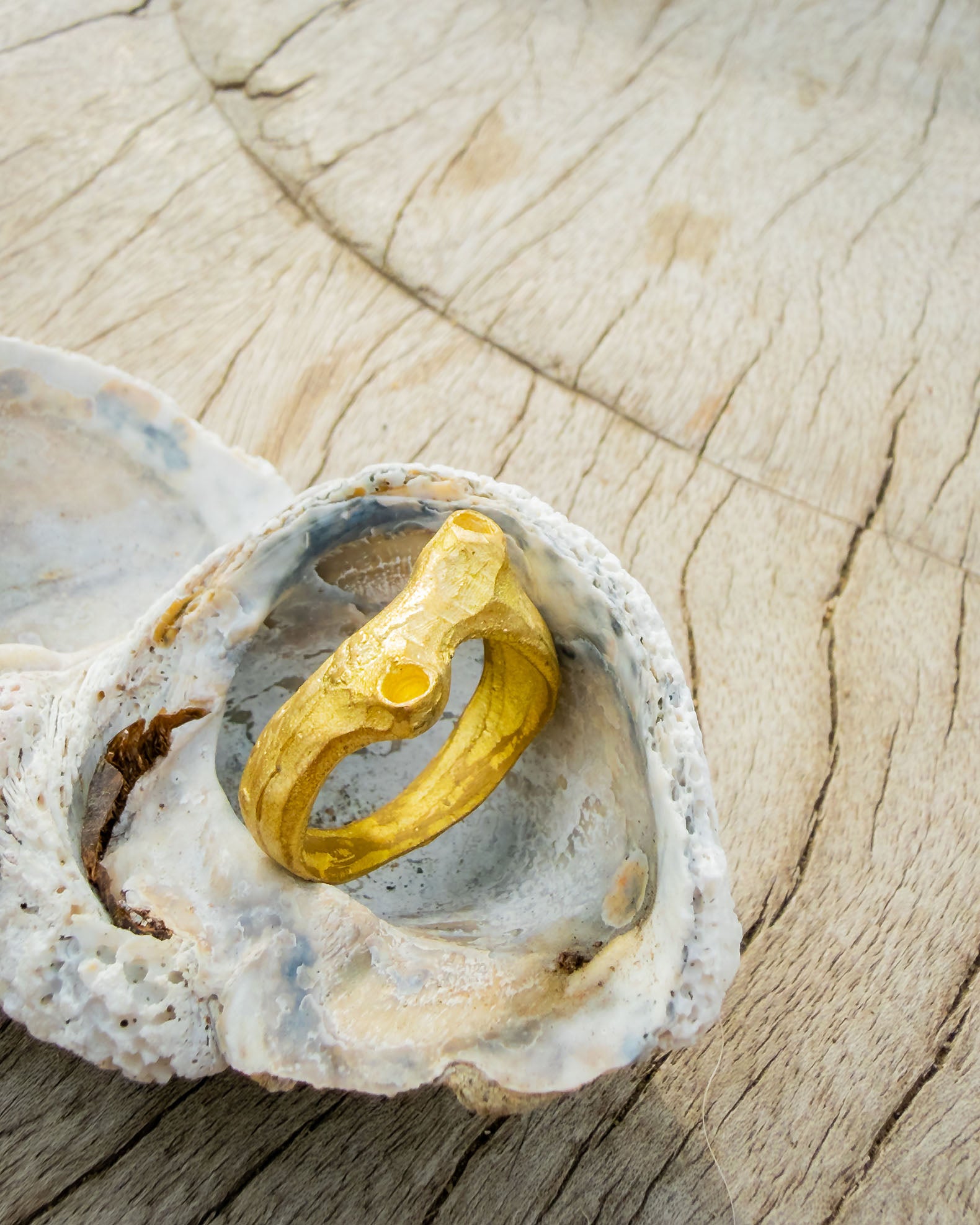 Coral Ring – Brass