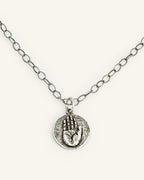 Hand Necklace - Silver