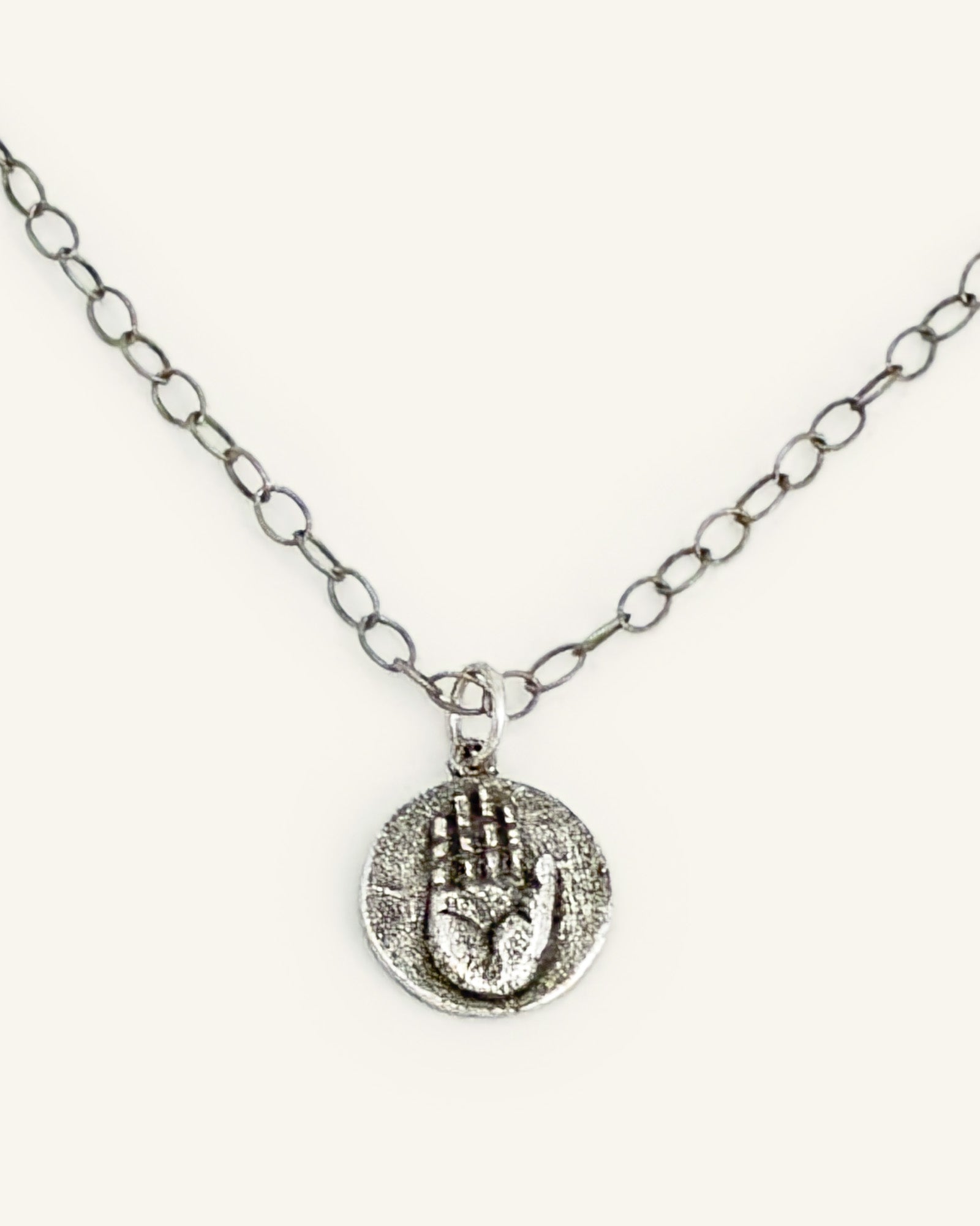Hand Necklace - Silver
