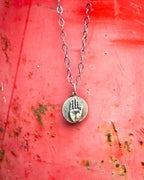 Hand Necklace - Silver