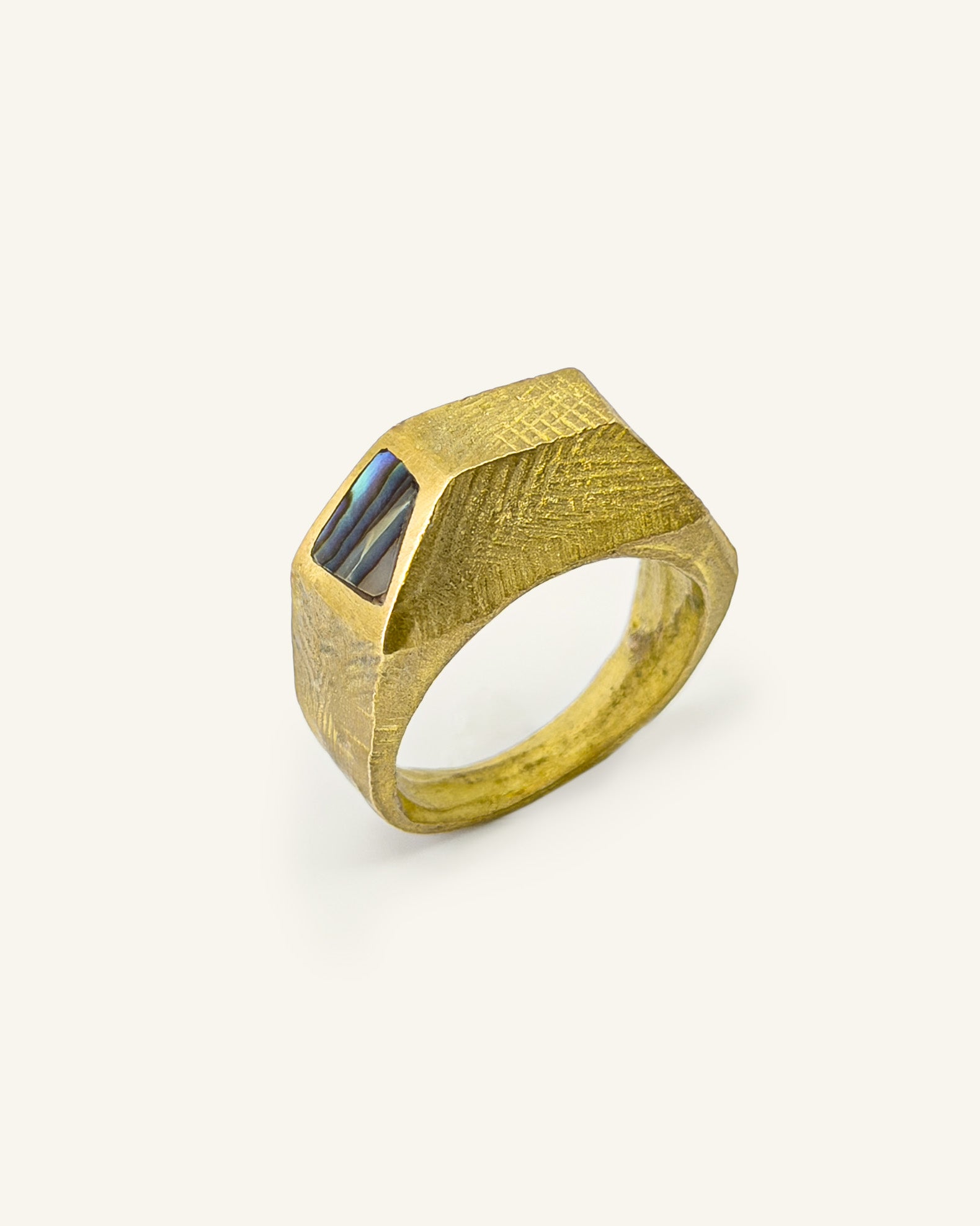 Brutalist Ring – Brass